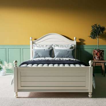 Кровать Odri 140х200 молочного цвета