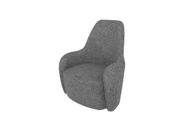 Кресло E7.8 в обивке из рогожки серого цвета