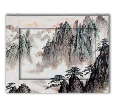Картина с арт рамой Горный пейзаж 60х80 см