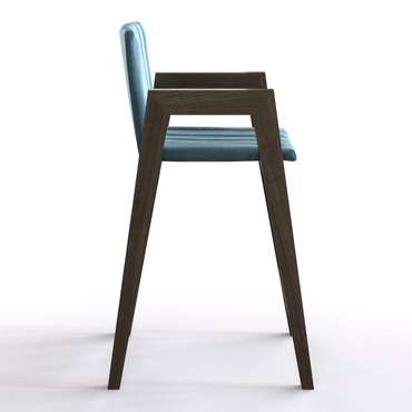 Полубарный стул FIve коричнево-голубого цвета