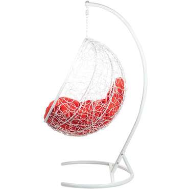 Кресло подвесное Kokos с красной подушкой