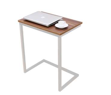 Прикроватный столик Денвер бело-коричнвого цвета