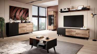 Полка Random P-1 бежево-черного цвета