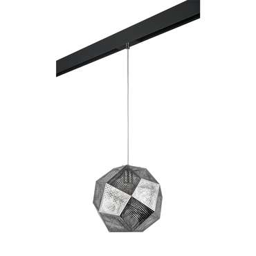 Светильник д/1-фазн трека FERMO 1х40W E27 ХРОМ/ЧЕРНЫЙ (724114+595007)