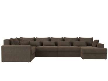 Угловой диван-кровать Майами коричневого цвета правый угол