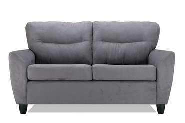 Прямой диван Наполи Премиум серого цвета