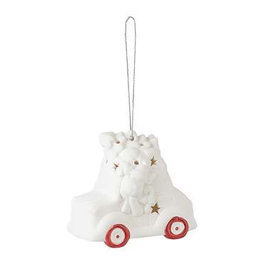 Набор ёлочных украшений с подсветкой Classy ornaments белого цвета