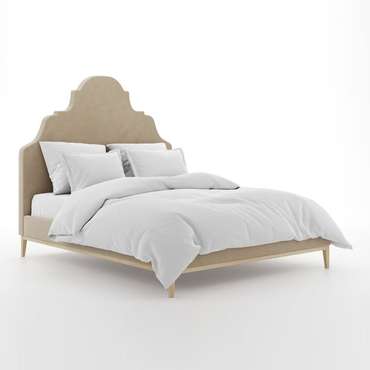 Кровать Camelia 140х200 бежевого цвета