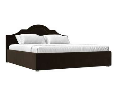 Кровать Афина 200х200 темно-коричневого цвета с подъемным механизмом
