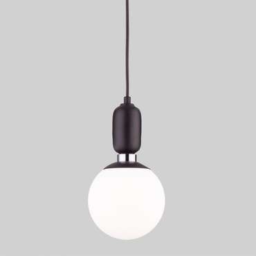 Подвесной светильник Bubble черного цвета со стеклянным плафоном 