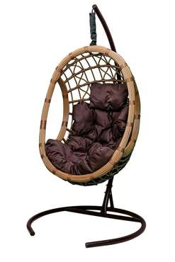 Кресло подвесное Ривьера бежево-коричневого цвета 