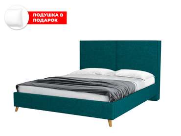 Кровать Atlin 160х200 темно-зеленого цвета с подъемным механизмом