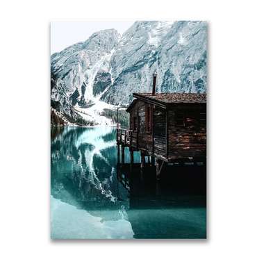 Картина на холсте Озеро в горах 50х70 см