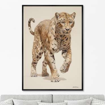 Репродукция картины Leopards hunt, No 1, 2024г.