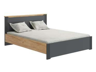 Кровать с основанием Эмилия 160х200 серого цвета