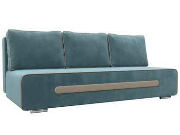 Прямой диван-кровать Приам бирюзового цвета