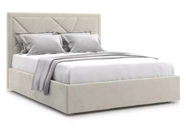 Кровать Premium Milana 3 140х200 бежевого цвета с подъемным механизмом