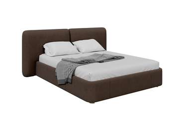 Кровать Hub Soft 160х200 темно-коричневого цвета с подъемным механизмом