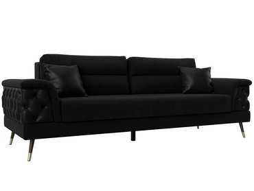  Прямой диван-кровать Лига 023 черного цвета