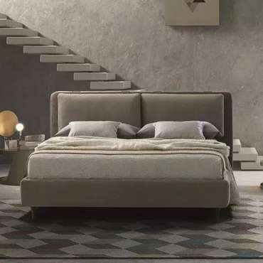 Кровать Agata 200х200 серо-бежевого цвета