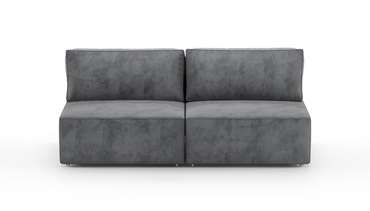 Прямой диван-кровать Модульный темно-серого цвета