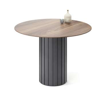 Обеденный стол Мелеф L черно-коричневого цвета