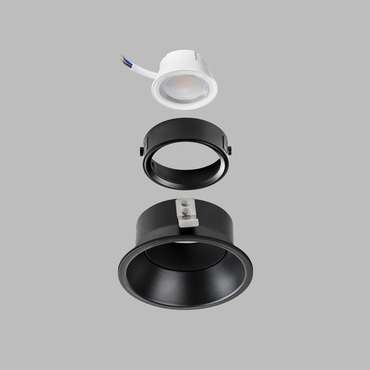 Кольцо фиксации DOMINO под лампу/модуль D50mm д/21450х-21460х ЧЕРНЫЙ