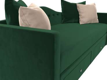 Детский прямой диван-кровать Дориан зеленого цвета