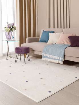Ковер Soft dots 160x230 белого цвета
