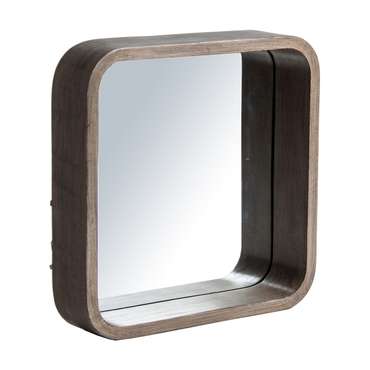 Настенное зеркало Kalva 62х62 коричневого цвета 
