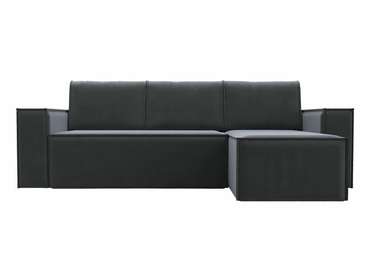 Угловой диван-кровать Куба серого цвета правый угол