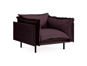 Кресло Barcelona фиолетово-коричневого цвета