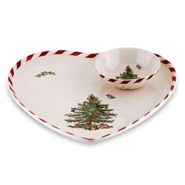Комплект из 2-х блюд в форме сердца SPODE CHRISTMAS TREE