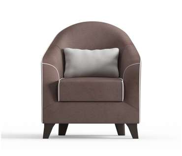 Кресло Бемоль в обивке из велюра светло-коричневого цвета