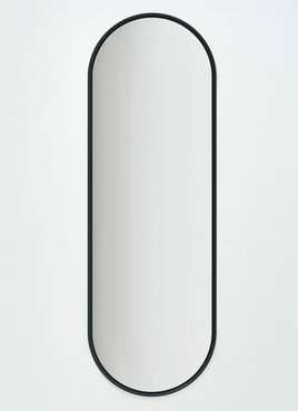 Настенное овальное зеркало в полный рост Special B 50х150 в раме черного цвета