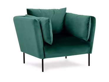 Кресло Copenhagen в обивке из велюра темно-зеленого цвета