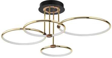 Люстра с пультом для led потолочная Lumion Ursula 5283/96CL LEDIO золотой, коричневый LED 96W 4546Лм 3000-6000K с пультом ДУ 220V