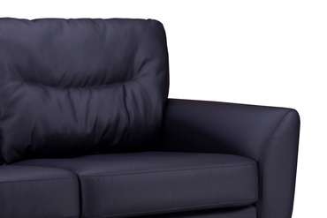 Прямой диван Наполи премиум черного цвета
