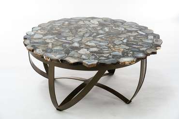 Кофейный столик Mystical Agate серо-голубого цвета