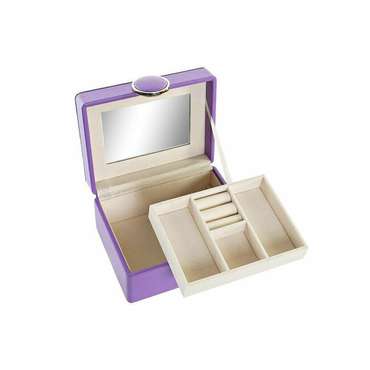 Шкатулка 23 x 17 x 10 cm Лиловый Полиуретан Деревянный MDF