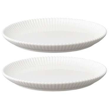 Набор из двух тарелок из коллекции Kitchen spirit белого цвета 