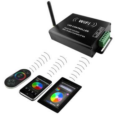 Контроллер Master WiFi + RC LED RGB 12V/24V max 4A*3CH