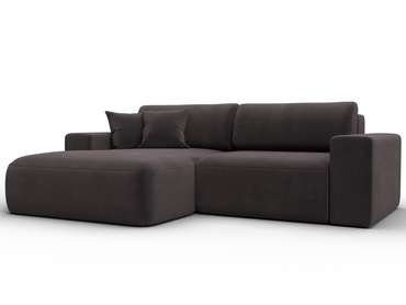 Угловой диван-кровать Лига 036 Классик коричневого цвета левый угол