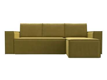 Угловой диван-кровать Куба желтого цвета правый угол