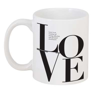 Кружка керамическая Love is Love с рисунком 