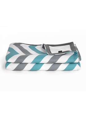 Покрывало Uno Willy 140x210 с серо-бирюзовым узором