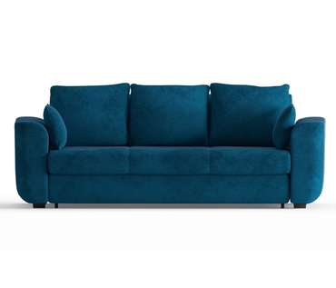Диван-кровать Салтфорд в обивке из велюра синего цвета