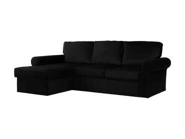 Угловой диван-кровать Murom черного цвета