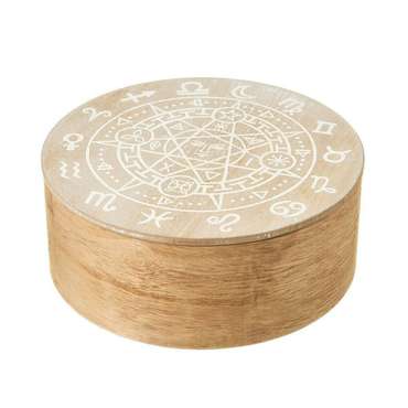 Шкатулка Белый Натуральный Деревянный MDF 26 x 26 x 10 cm