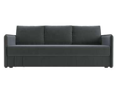 Прямой диван-кровать Слим серого цвета с пружинным блоком